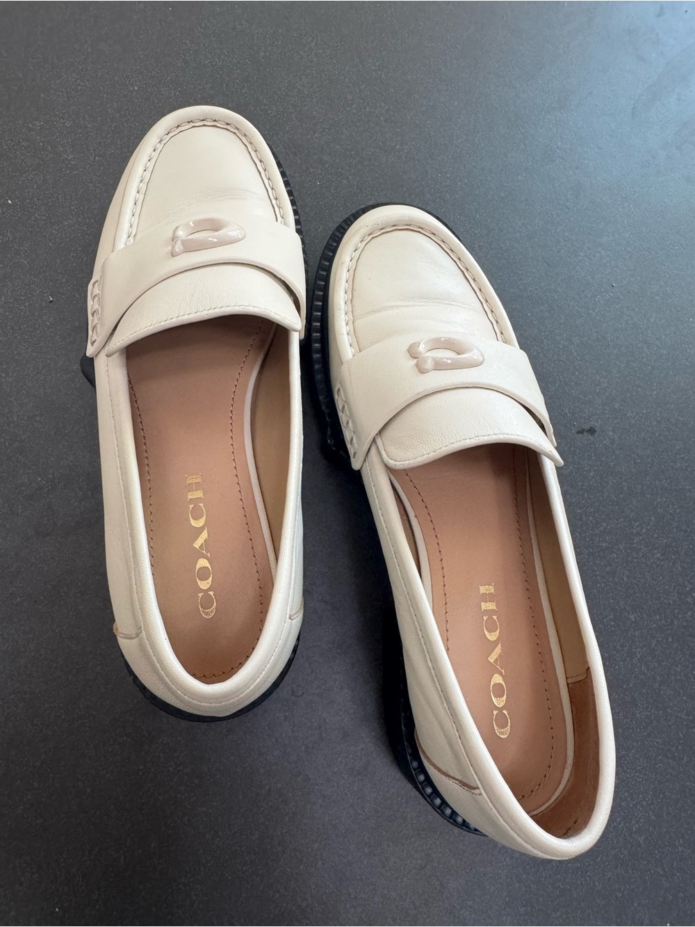 Coach Chalk/White Women’s Leah Platform Loafer - Picture 4 of 9